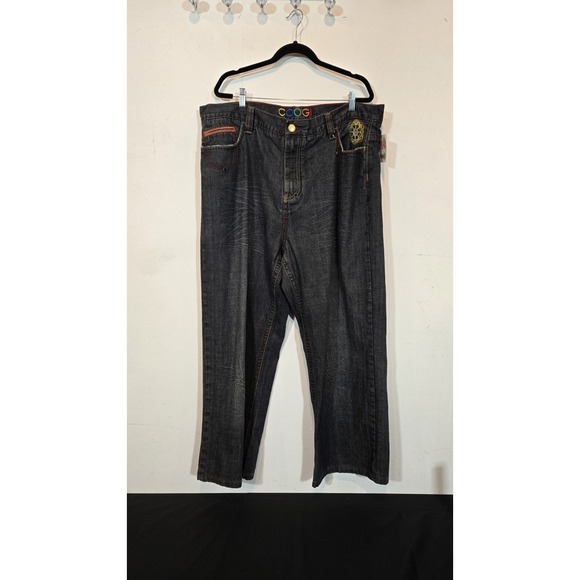 COOGI Pants - Vintage Men's Coogie Wide Leg Jeans with Embroidered Pockets